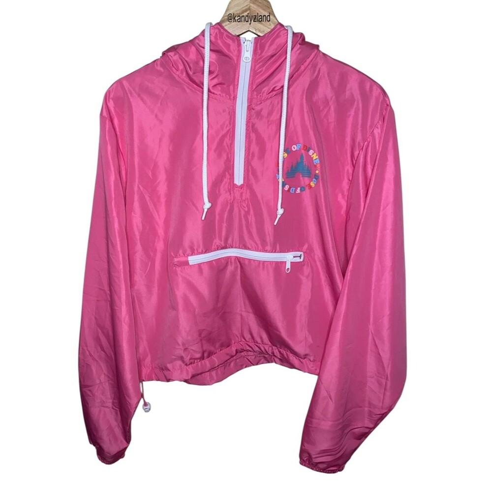 DISNEY  Parks "Dose of Disney" Cropped Pink Windbreaker